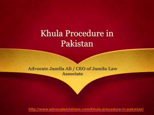 Seek Legal Guide of Khula Procedure in Pakistan Through Family Lawyer