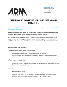 ADM release - defying and excecuting hybrid events