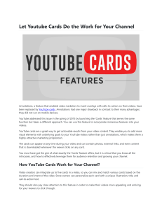 Let Youtube Cards Do the Work for Your Channel