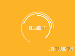 Reliability Engineering: Concepts and Analysis