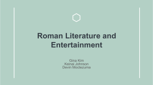 Roman literature and entertainment