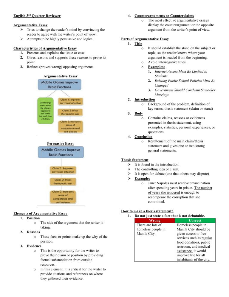 English 3rd Quarter Reviewer