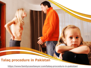 Seek Guidance of Talaq Procedure in Pakistan (2021)