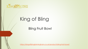 King of Bling Fruit Bowl