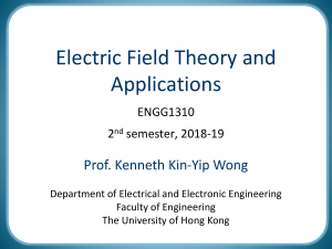Lecture 4 - Electric Field Theory and Applications