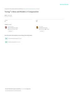 Turing's Ideas and Models of Computation