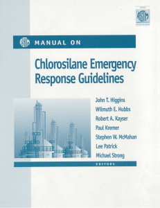 Manual on Chlorosilane Emergency Response Guidelines (Astm Manual Series, Mnl 33) by John T. Higgins (z-lib.or