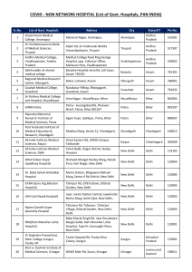 Govt. Hospital - NON NETWORK HOSPITAL