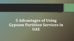 5 Advantages of Using Gypsum Partition Services in UAE-converted
