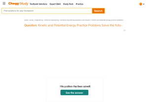 Kinetic And Potential Energy Practice Problems Sol...   Chegg