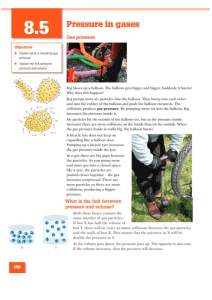 Y9T1W5L1 8.5 Pressure in Gases Worksheet and Textbook Pages
