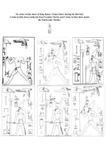 Six stelae in false doors of King Djoser