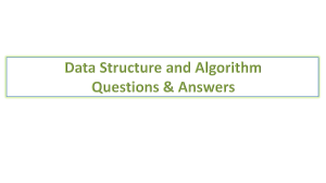 Data Structure and Algorithm  Questions and answers 246 slides