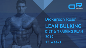 DR Physique 2019 Lean Bulking Diet & Training Plan 2