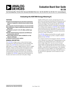 ADE7858 Evaluating the ADE7880 Energy Metering IC