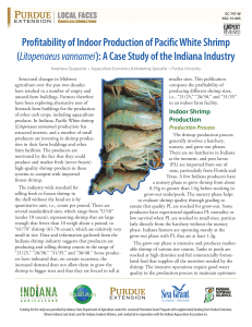 Profitability of indoor production of Pacific White Shrimp A Case Study