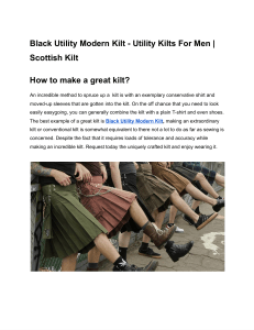 Black Utility Modern Kilt - Utility Kilts For Men   Scottish Kilt - Google Docs