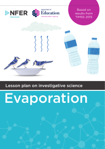 timss lesson plans evaporation