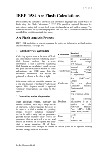 mohamed abd elwahab ali Lecture 07. IEEE 1584 Arc Flash Calculations