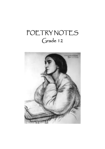 Gr12EHL POETRY 2019 NOTES