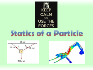 4) M1 Statics of a Particle