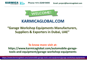 Garage Workshop Equipments Manufacturers in Dubai-KarmicaGlobal