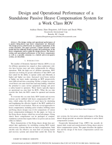 Design and Operational Performance of a Standalone Passive Heave Compensation System for a Work Class ROV