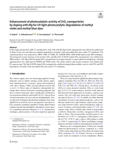 Enhancement of photocatalytic activity of ZrO2 nan