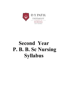 P.B.B. Sc Nursing 2nd Year Syllabus