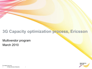 3G Capacity optimization process, Ericsson