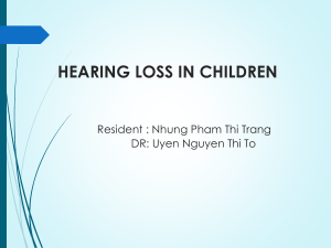 Hearing-loss in children