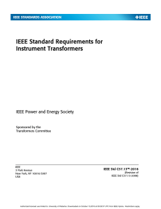 IEEE Standard for Instrument Transformers C57.13-2016