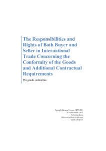 International Trade Law: Buyer & Seller Responsibilities