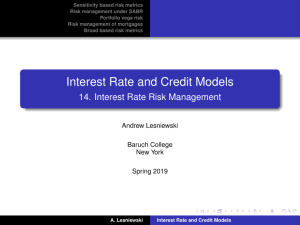 Interest Rate and Credit Models by Andrew Lesniewski 2019