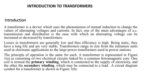 Introduction to transformers