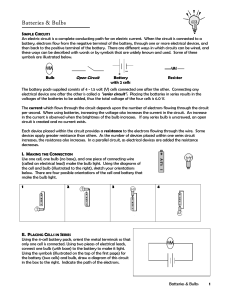 Batteries & Bulbs: Simple Circuits Worksheet