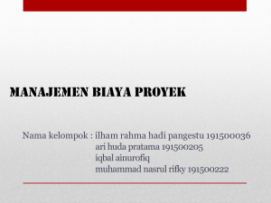 PPT MANAGEMENPROYEKBIAYA KELOMPOK 6