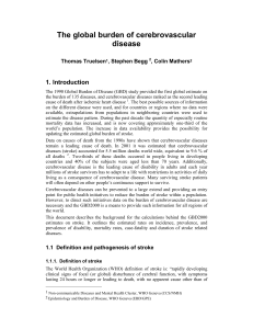 Global burden of cerebrovascular disease