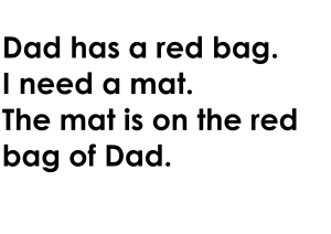 Dad has a red bag