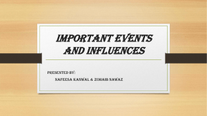 IMPORTANT EVENTS AND INFLUENCES 222
