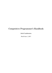 Competitive Programmers Handbook