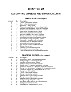 ch22- Accounting Changes and Error Analysis