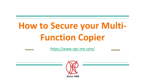 How to Secure your Multi-Function Copier