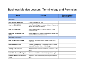 Business Metrics: Formulas & Terminology