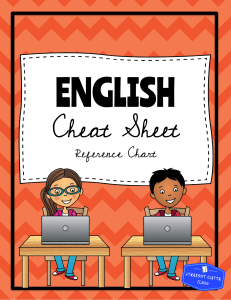 English Cheat Sheet