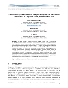 A Tutorial on Epistemic Network Analysis