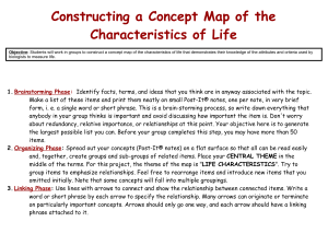 Constructing a Concept Map of the Characteristics of Life