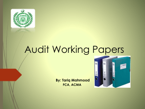 wrk structure and content of audit working papers