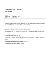 iTrust Adapt 1kVA～3kVA UPS User Manual Emerson(Vertive)