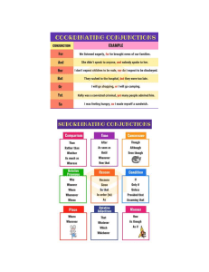 Conjunctions